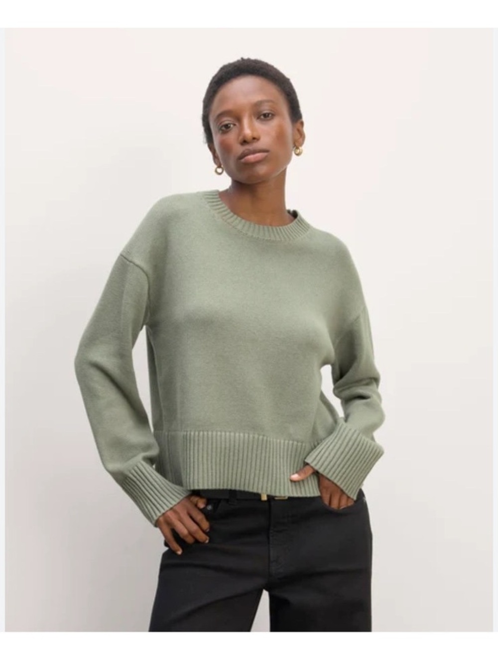 The Everlane Boxy Crew Neck Sweater 100% Cotton XL